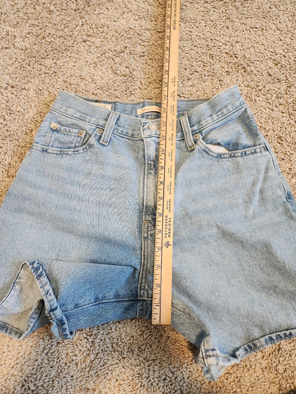Levi's Premium High Rise Baggy Denim Shorts Size 26 - Picture 8 of 9